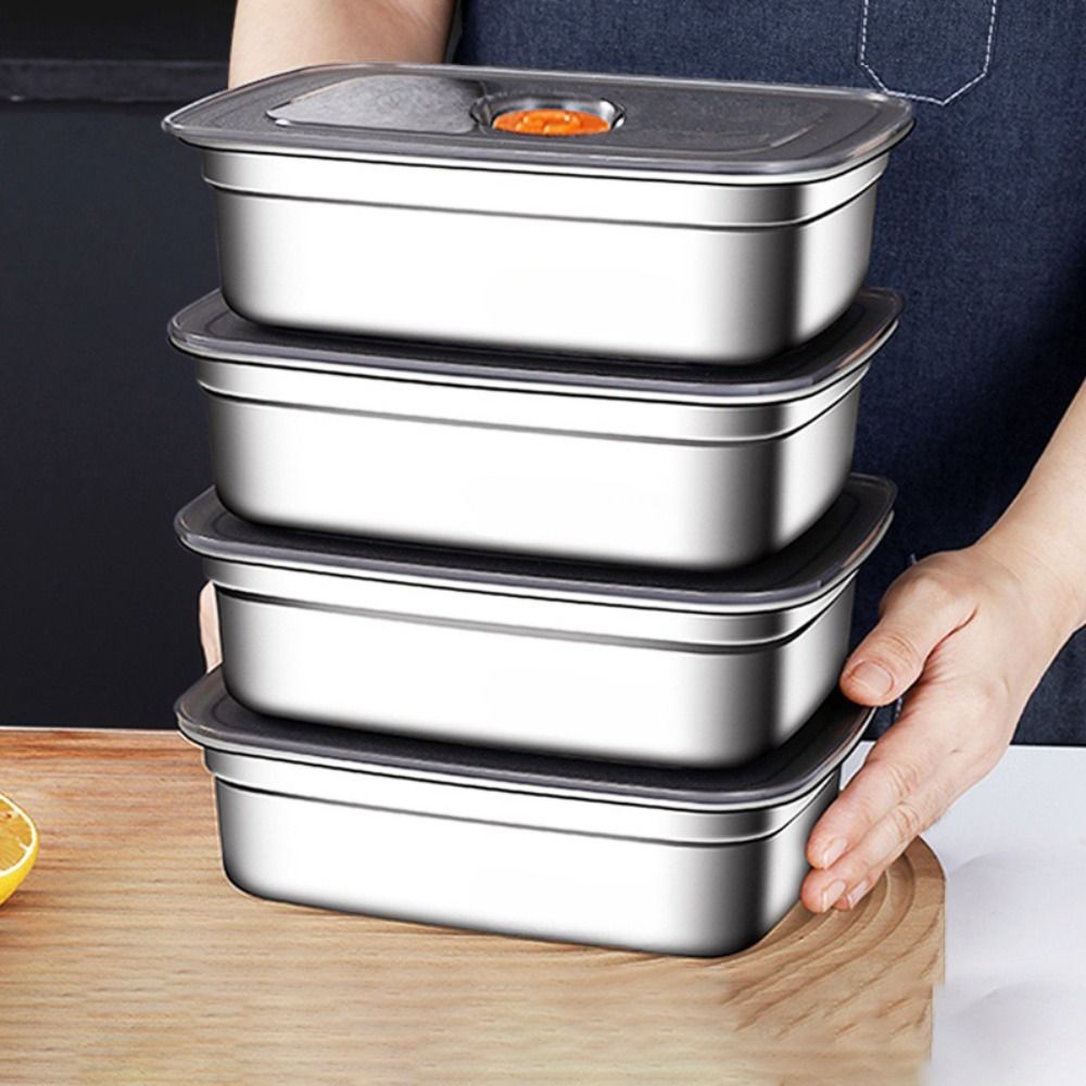 Meal Prep Tupperware - Camping-Lunchbox aus Edelstahl, versiegelt, auslaufsicher, Bento-Box,