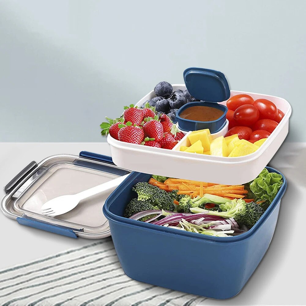 Meal Prep Tupperware - 1100 ml/1500 ml Tragbare Lunchbox Container