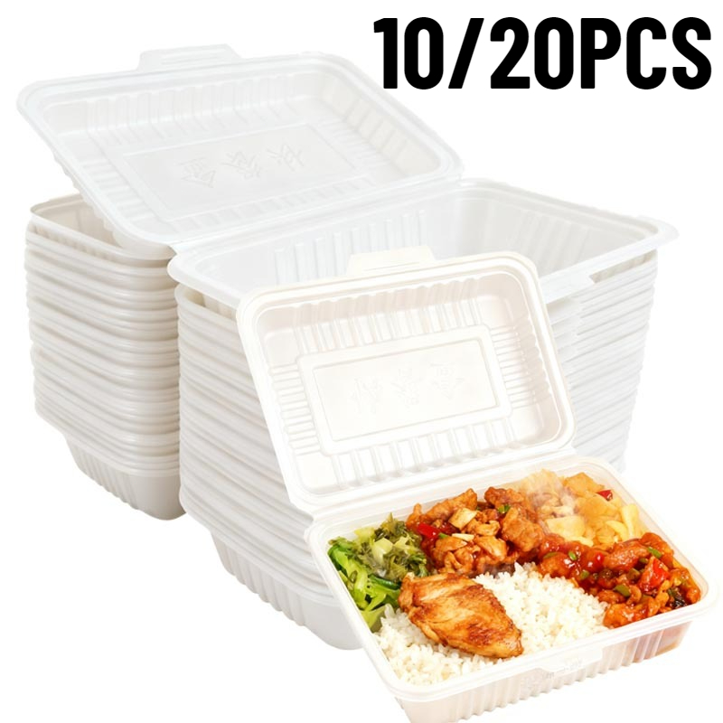 Meal Prep Tupperware - 10/20PCS Einweg Mittagessen Boxen Kunststoff Salate