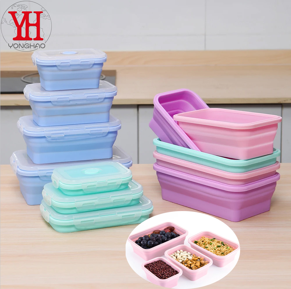 4 teile/satz Silikon Rechteck  – Meal Prep Tupperware Bewertung und Preis