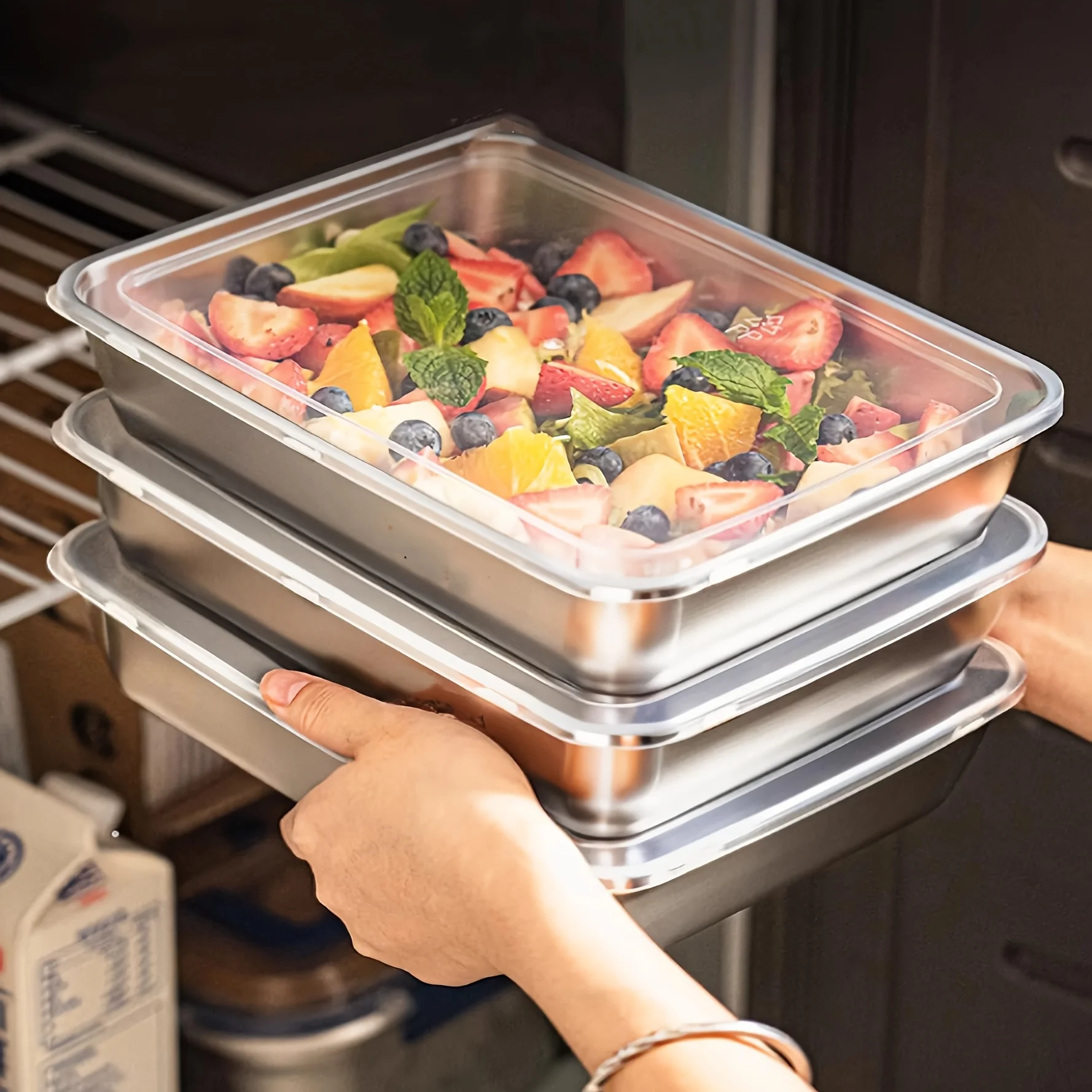 3-teiliges Edelstahl-Lebensmit – Meal Prep Tupperware Bewertung und Preis
