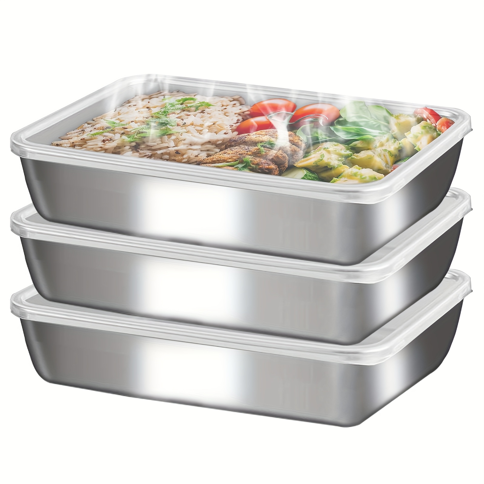 3-teiliges Edelstahl-Lebensmit – Meal Prep Tupperware Bewertung und Preis